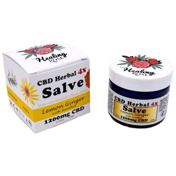 CBD Salve | Lemon Ginger w/Menthol 2.25oz | 1200mg CBD | The Healing Rose